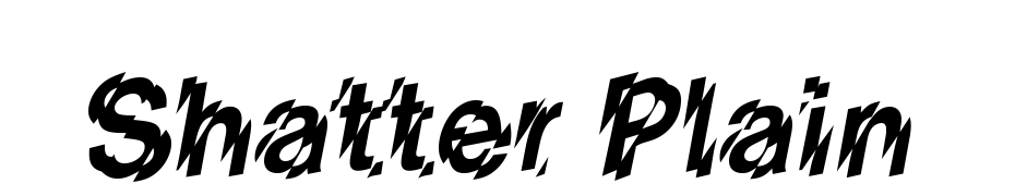 Shatter Plain Font Download Free